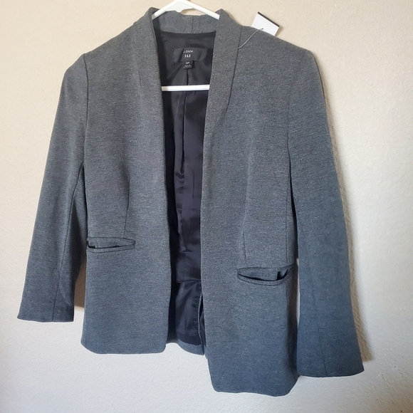 52. J. CREW blazer • Size 0P • Gray - Picture 4 of 6